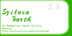 szilvia harth business card